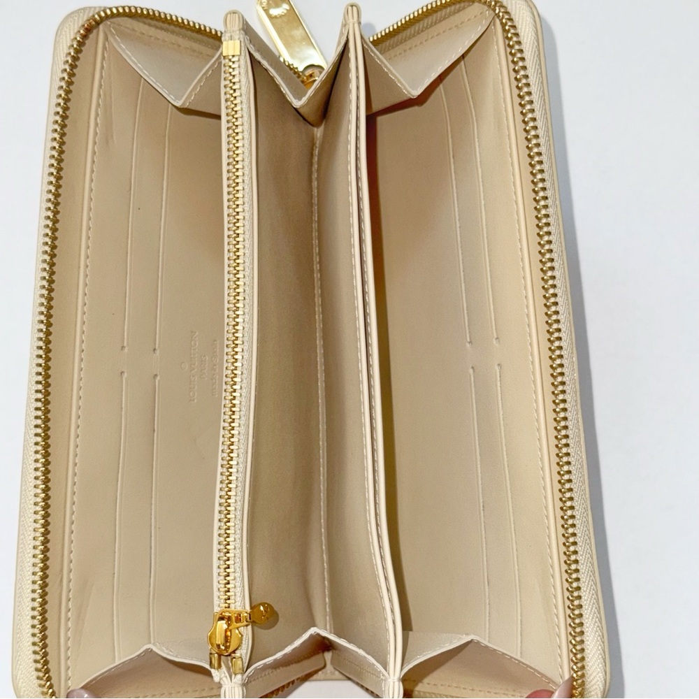 LOUIS VUITTON x STEPHEN SPROUSE CREAM PINK VERNIS LEOPARD ZIPPY LONG WALLET - Picture 9 of 14